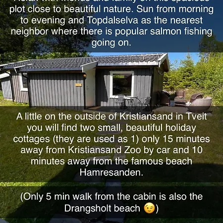 Naturskjonn Feriehytte I Naerheten Av Dyreparken Kristiansand Exterior foto