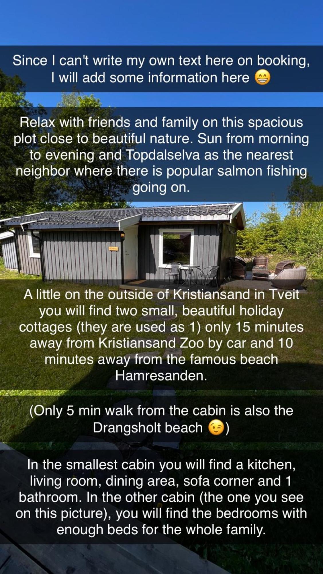 Сasa de vacaciones Naturskjonn I Naerheten Av Dyreparken Kristiansand